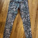 Curves N Combat Boots CNC Leggings M Blue Animal Print Athletic NICE Size M Photo 2