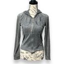 Juicy Couture  Women's Size S Gray Hooded Embroidered Sweater - Casual Streetwear Photo 2