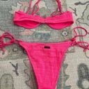 Triangl Pink Textured Bikini Photo 1