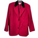 Jennifer Moore  Red Wool Blazer Size 16 Photo 0