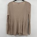 J.Jill  Cardigan Sweater Tan Silk Blend Button Front Womens Size Medium Petite Photo 2