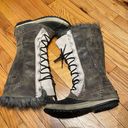 Sorel CATE THE GREAT SKI Waterproof Fur SNOW Leather lace ties winter Boots warm cozy insulation RARE tusk Photo 4