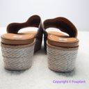 FitFlop New!  Eloise Espadrille Leather Wedge Slide Sandal in beige, size 9 Photo 5