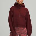 Lululemon scuba oversized half zipper hoodie NWT size M/L And XS/S color in red merlot Photo 1