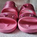 Crocs  Benefit X Limited Edition Pink Glitter Sandals Slip On Shoe Slippe… Photo 15