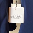 Laundry by Shelli Segal  Navy Blue Off Shoulder Dress Sz 0 Photo 3