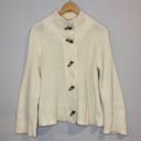 Talbots  Petites cardigan sweater toggle front shaker knit winter white/ivory MP Photo 0
