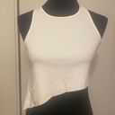 Naked Wardrobe  MICRO MODAL WHITE CROPPED KNOTTED TANK TOP LARGE Photo 4