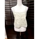 Guess  Women's 100% Cotton Green Button Front Eyelet Lace Crop Tank S NWT Photo 1