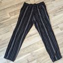 Jessica Simpson  Pants Womens Small Black Gray White Stripe Cropped Pockets Photo 5