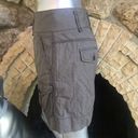 The Loft  Gray Full Zip Cargo Cotton Metallic Skirt Women’s Size 2 Photo 1