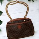 CELINE  Vintage Macadam Chain Shoulder Bag Leather PVC interior monogram brown Photo 0