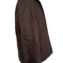 Talbots  Pure Irish Linen Open Front Boxy Blazer Jacket Woman Brown Plus Size X Photo 3