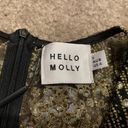 Hello Molly Women’s  Mrs. Carter Black & Gold Glitter Bodysuit Size S 4 Photo 5