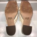 Ann Taylor  Women’s Leather Cream Woven Braided Square Toe Chunky Block Heels Photo 5