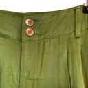 Anthropologie  Moss Green Satin Black Tuxedo Stripe Joggers 6 Photo 2