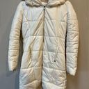 Converse Vintage  Women’s Cream Quilted Hooded Down Coat Adjustable Hood Large Photo 0