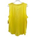 st. john's bay -NWT-Women's Yellow Sleeveless Tab Collar Button Top-Size Large Photo 3