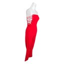 by the way. Kathleen Strap Red Lace Up Back Tapered Pant Jumpsuit Women’s Size XS Photo 3