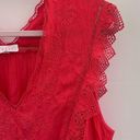 Edge Adiva Women's Red Sleeveless Embroidered Scalloped  Tunic Top Size XL Photo 2