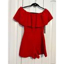 Almost Famous  red off the shoulder romper NEW S Photo 1