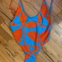 Fabletics  new blue and orange cheeky bathing suit size large Photo 0