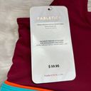 Fabletics Maroon Blue & Orange Ruched Sports Bra Photo 4