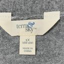 Terra & Sky women 1X 16W-18W sweater vest lightweight v-cut grey Photo 6