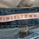 Tinseltown NWT  distressed light blue denim mom relaxed high rise shorts, size 0 Photo 9