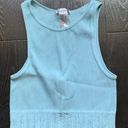 ZARA Ribbed Light Blue Crop Top Photo 0