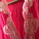 Vintage Flowy lightweight lace pink short sleeve button up robe. Size L Photo 2