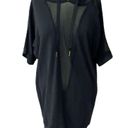 Alala  Black short sleeve hoodie pullover with mesh V inset Size small Photo 8