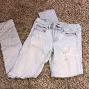 American Eagle  distressed skinny jeans size 4 light wash color holy jeans​​ Photo 0