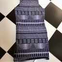 Opening Ceremony Bodycon Knit Stretchy Dress Jagged Lines Periwinkle Lavender L Photo 6