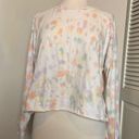 Z Supply  Organic Cotton Pastel Tie-Dye Crop Tee Large L Photo 3