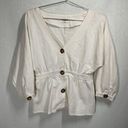 Harper  New York Boho Linen Cream Jacket in Size Small Photo 0