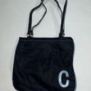 VINTAGE Y2K 90s Purse Tote Bag Initial C Black Blue Grunge Punk Emo Nylon Photo 0