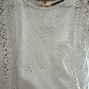 Abercrombie & Fitch ABERCROMIE & FITCH White 100% Cotton Crochet Eyelet Top Size Small Photo 4