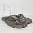 Olukai  Paniolo Brown Leather Sandals Flip Flop Size 8 Women’s Photo 0