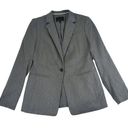 Banana Republic  Luxe Brushed Mini Dot One Button Blazer Jacket Gray Women's 6 Photo 0