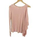 BCBG Max Azria Ksenia Asymmetric Sweater Knit Poncho Top Slit Sleeve Boatneck XS Photo 0