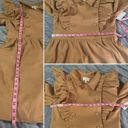 Aura  Exaggerated Ruffle Double Breasted Coat Camel L NWT Photo 11