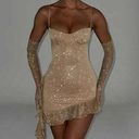 Babyboo Dixie Mini Dress - Gold Sparkle Photo 0