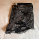 Free People Black Denim Shorts Photo 5