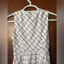 J.Crew  sleeveless windowpane tweed a line at knee midi dress white/black size 2 Photo 9