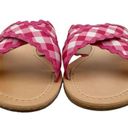 Draper James NIB  Piper Flat Sandals in Raspberry Pink Gingham Women's Size 8 Photo 12