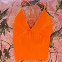 frankie's bikinis orange tie open back summer tank top Photo 0