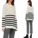 All Saints Lune Lightweight Wool Blend Sweater with Black Stripes Size S NW Photo 1