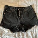 Levi's 501 Black Denim Shorts Photo 0