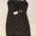 Eclipse S/P party dress spaghetti straps crisscross in the back sparkles mini Photo 1